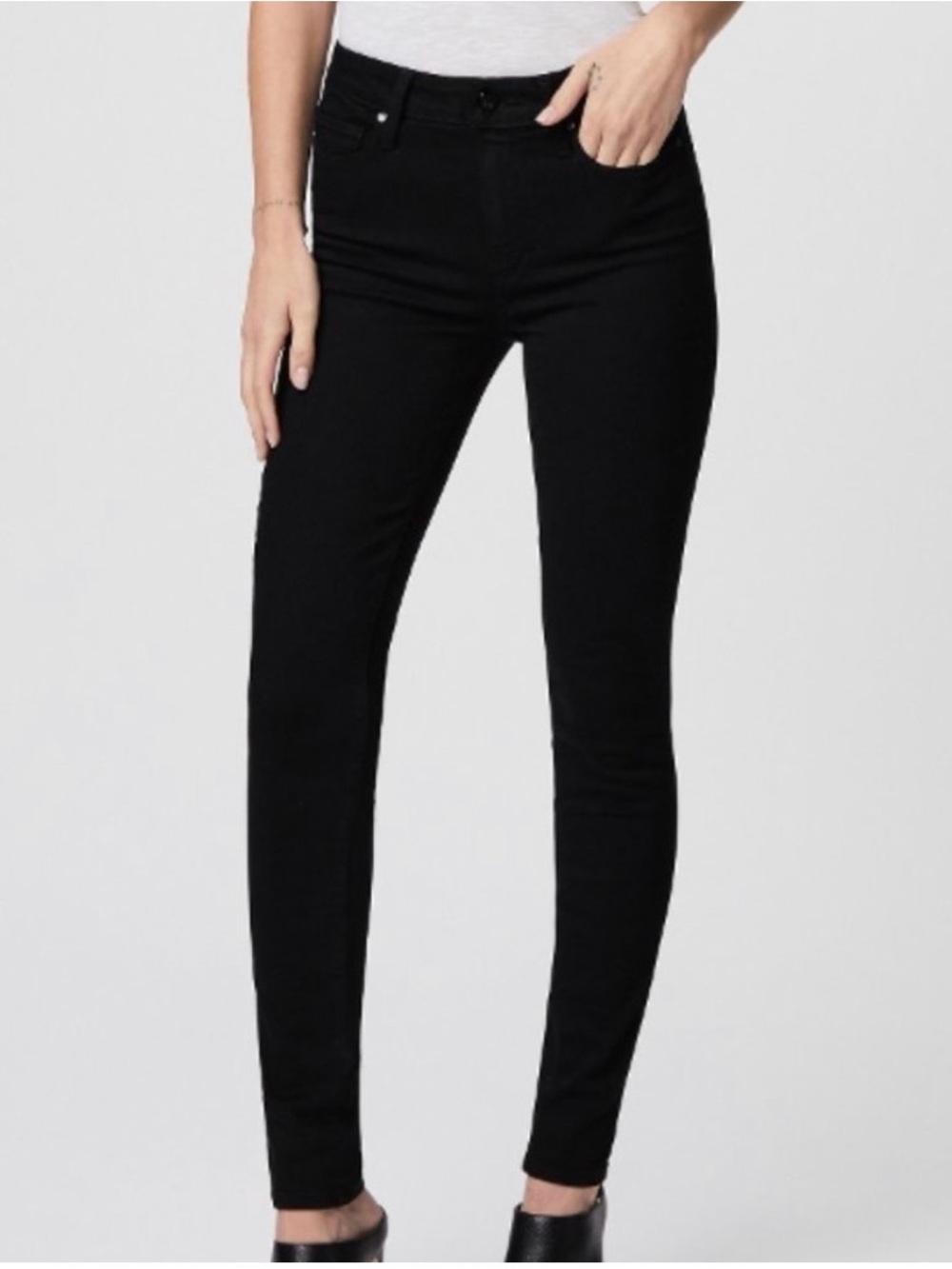 PAIGE Hoxton Ultra Skinny Black Jeans women's 29